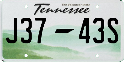 TN license plate J3743S