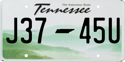 TN license plate J3745U
