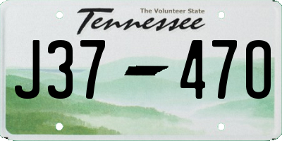 TN license plate J3747O