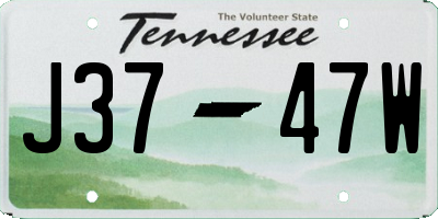 TN license plate J3747W