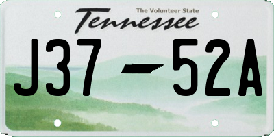 TN license plate J3752A