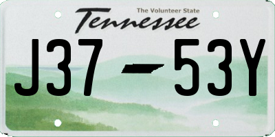 TN license plate J3753Y