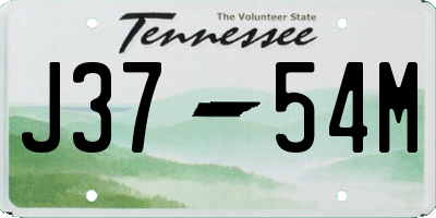 TN license plate J3754M