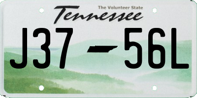 TN license plate J3756L