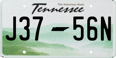 TN license plate J3756N