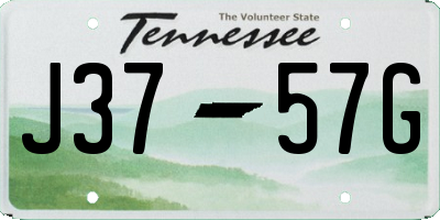 TN license plate J3757G