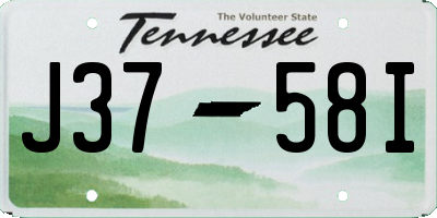 TN license plate J3758I