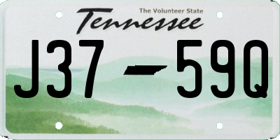 TN license plate J3759Q