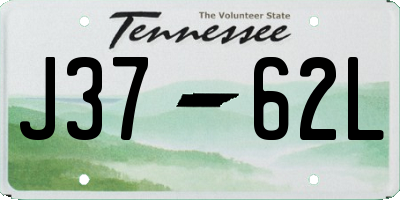 TN license plate J3762L