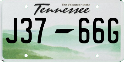 TN license plate J3766G