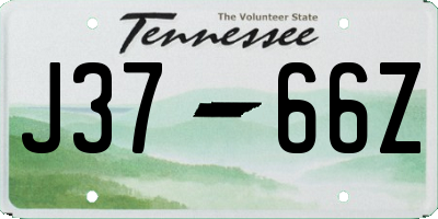 TN license plate J3766Z