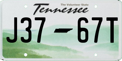 TN license plate J3767T