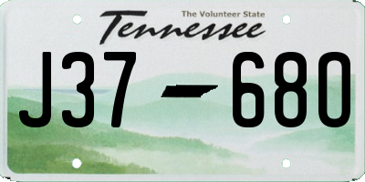 TN license plate J3768O