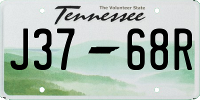 TN license plate J3768R