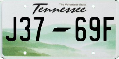 TN license plate J3769F