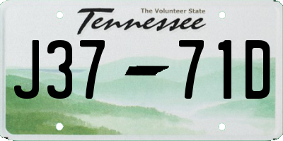 TN license plate J3771D