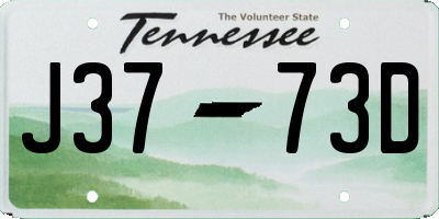TN license plate J3773D
