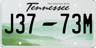 TN license plate J3773M