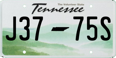 TN license plate J3775S