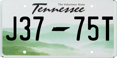 TN license plate J3775T