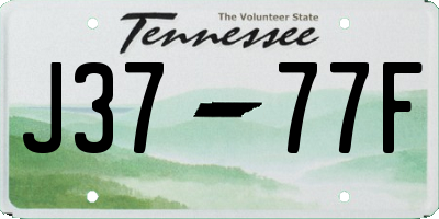 TN license plate J3777F