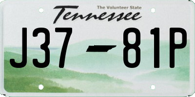 TN license plate J3781P