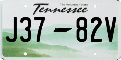 TN license plate J3782V