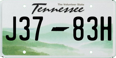 TN license plate J3783H