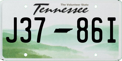 TN license plate J3786I