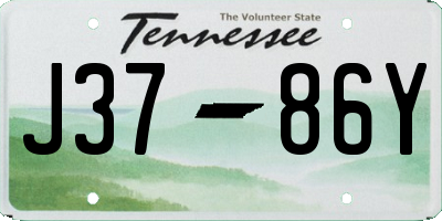 TN license plate J3786Y