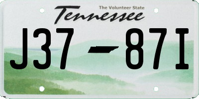 TN license plate J3787I