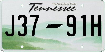 TN license plate J3791H