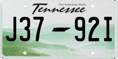 TN license plate J3792I