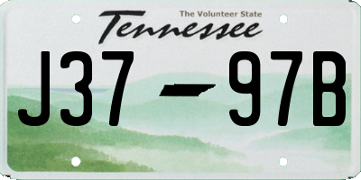 TN license plate J3797B