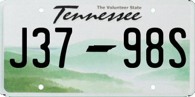 TN license plate J3798S