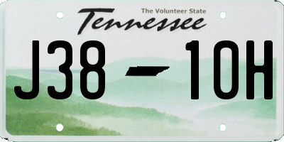 TN license plate J3810H