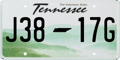 TN license plate J3817G