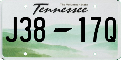 TN license plate J3817Q