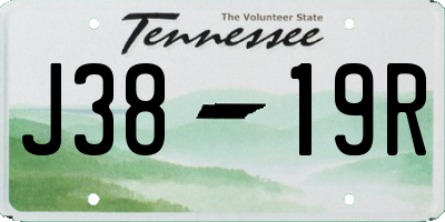 TN license plate J3819R