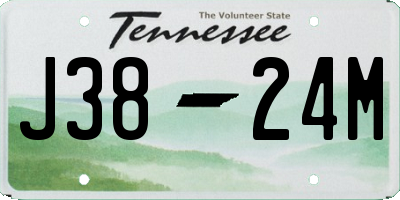 TN license plate J3824M
