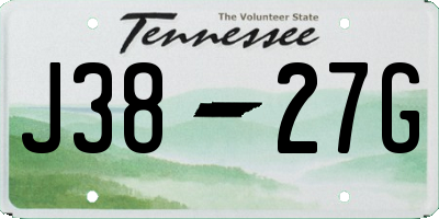 TN license plate J3827G