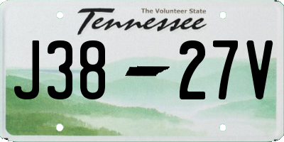 TN license plate J3827V