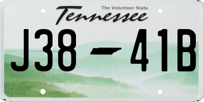 TN license plate J3841B