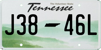 TN license plate J3846L