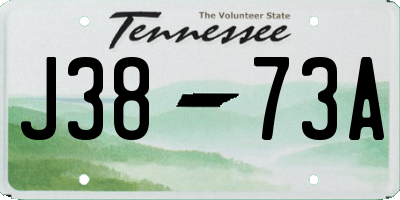 TN license plate J3873A