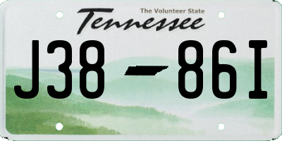 TN license plate J3886I