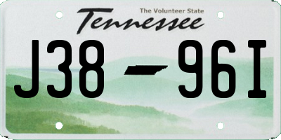 TN license plate J3896I