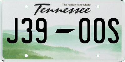 TN license plate J3900S