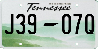 TN license plate J3907Q