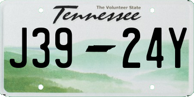 TN license plate J3924Y